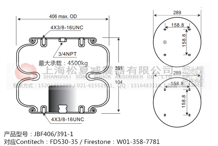 JBF406/391-2橡膠<a href='http://www.t6868.cn/' target='_blank'><u>空氣彈簧</u></a>